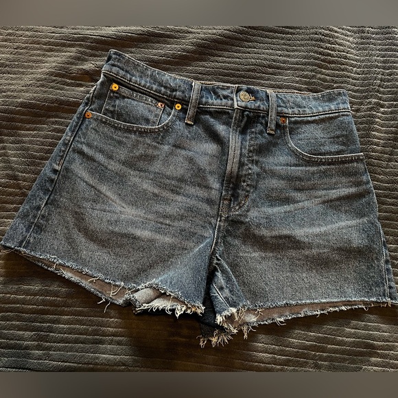 Madewell Pants - Madewell Dark Wash Denim Jean Cut Off Shorts | size 29